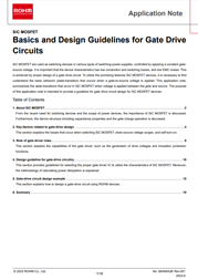 Basics and Design Guidelines for Gate Drive Circuits Notes for Temperature Measurement Using Forward Voltage of PN Junction